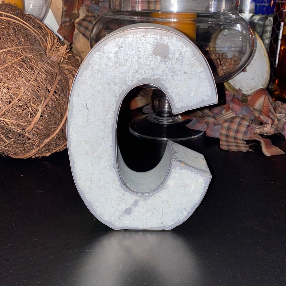 Galvanized Letter C